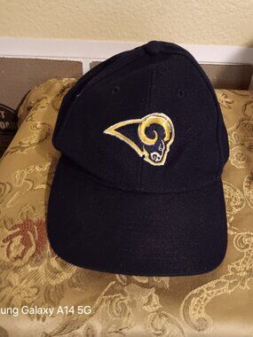 St Louis Rams Reebok NFL Hat Cap Navy Blue Adjustable Strapback Y2K Football
